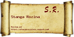 Stanga Rozina névjegykártya
